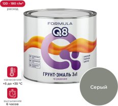 Грунт-эм ржав FORMULA Q8 1,9(1,8)кг серая